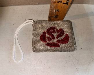 Red Flower Coin Purse $4.00