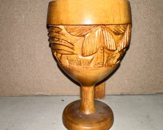 Carved Wood Cup $5.00