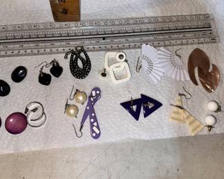 All Pierced Earrings Shown with White Fans $15.00