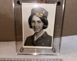 Pan Am Flight Attendant Photo in Frame $25.00