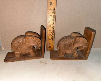 Carved Elephant Bookends $18.00