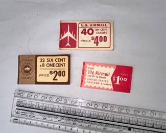3 Partially Used Airmail Stamp Books $5.00