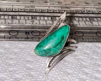 Large Green Stone Ring $20.00