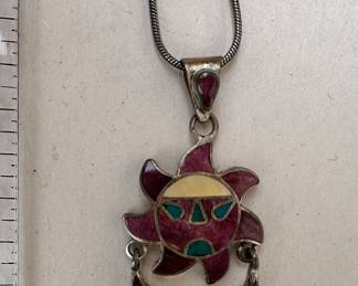 Sterling Sun and Moon Necklace $10.00