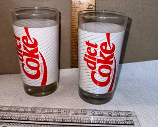 2 Diet Coke Glasses $3.00