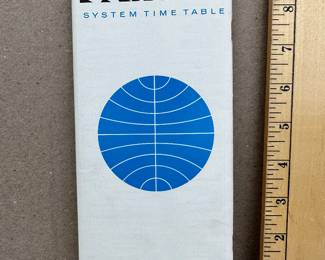 Feb. 1-28 1967 Pan Am Time Table $10.00