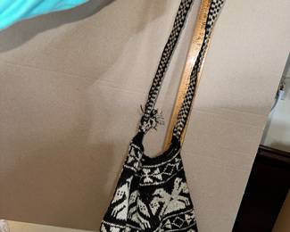 Black and White Knit Purse $5.00