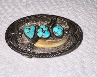 Signed Belt Buckle Native American $55.00