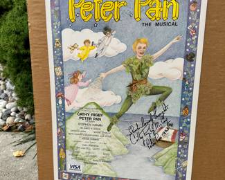 Signed Cathy Rigby Peter Pan 22 Inch Long Poster $30.00