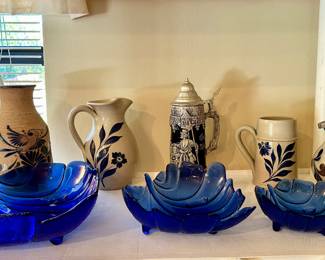 Blue Glass and more Decor