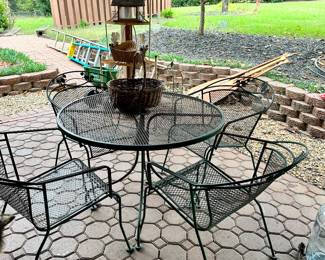 Iron Patio Table Set