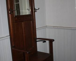 Late 19c Oak Hall Tree