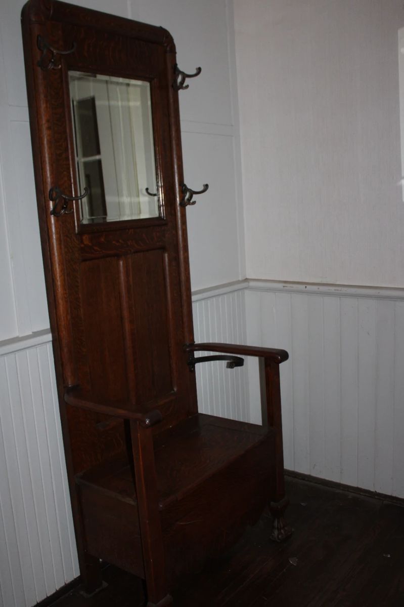 Late 19c Oak Hall Tree