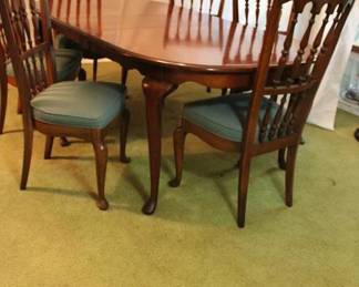 French Provincial Dining Table and Six Chairs