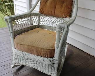 Early 20c Wicker Rocker