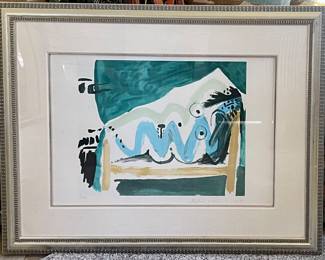 Picasso Print "Ne Allongee et te d'hommede Profu" #465/500