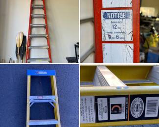 8' & 12' fiberglass ladders