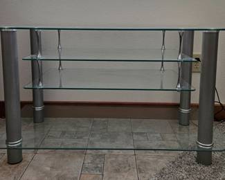 Glass coffee/entertainment table