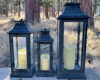 Luminara Flameless Candles & Lanterns - set of 3