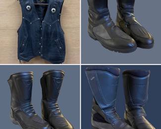 Harley vest, BMW & Revit! boots