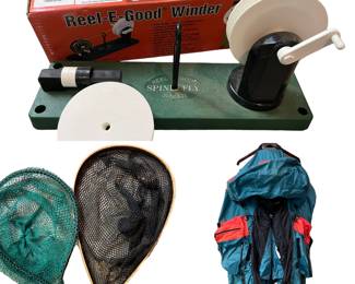 Reel winder, small nets, personal pontoon