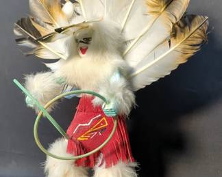 Navajo Ceremonial Hoop Dancer Kachina Doll, 15", Artist Unknown
