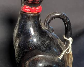 Cat Sake Bottle, Qty 2, 8", Ceramic Light Weight Hand Painted Cat Book Ends, Qty 2, 5.5", Cut Glass Serving Platter, 14", Cat Teapot, Lidded Cheese Ball Dish, And More