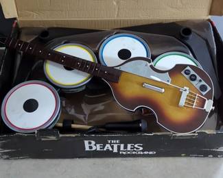 Harmonix Limited Edition Playstation 3 The Beatles Rockband Bundle Includes Drum Set And Stand, Hofner Bass Controller, Microphone With Stand , In Original Box