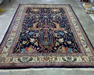 Persian Wool Area Rug With Fringe, 14' x 10'