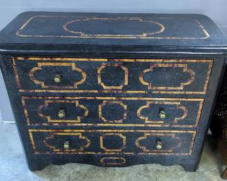 Decorative Wood Three Drawer Dresser, 34" x 44" x 21"