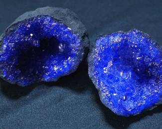 Small Dyed Two Piece Agate Geode, 3", Color May Vary