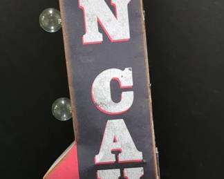 Metal Man Cave Marquee Metal Wall Sign With Lights, Powers On