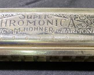M. Hohner Super Chromonica Chromatic And Echo Harmonicas, Both In Key of C And Blessing Harmonica, Total Qty 3