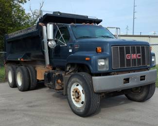 2000 GMC C8500 Dump Truck, 7.2L V6 Caterpillar 3126 Diesel Engine, 146,998 Miles, VIN 1GDT7H4CXYJ506822