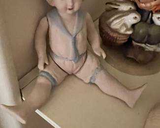 Vintage bisque doll boy with neckerchief