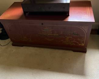 Lane Chinoiserie cedar chest
