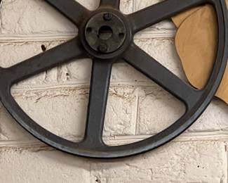 Vintage cast iron pulley