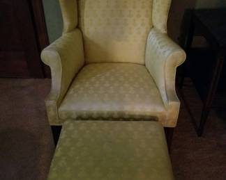 Comfy wing chair/ottoman