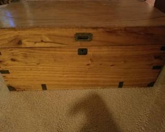 Camphorwood brass mounted chest - late 19th, early 20th century