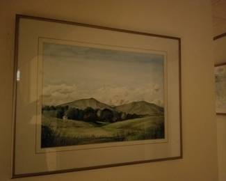 Landscape - watercolor, Peaks of Otter