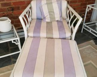 vintage wr. iron faux bamboo chaise