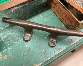 Vintage bronze boat deck cleat