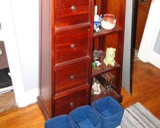 Pyramid style shelf with drawers