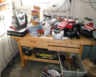 Some tools and garage items.