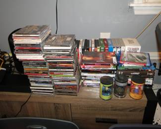 DVDs, CDs and Warner Brothers collectibles