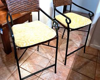 PAIR COUNTER HEIGHT BAR STOOLS