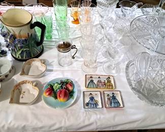 GLASSES AND SERVING PIECES