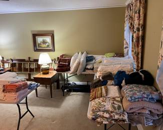 Bed and bath linens; lamps; headboards