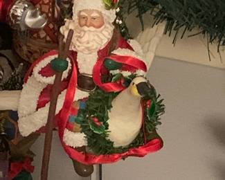Santa riding a goose!