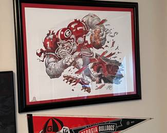 Jack Davis and UGA pennant 